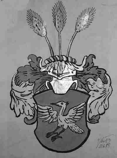 Wappen des Rittmeister Johann Sigesmund Hentsch erstmalige Verwendung in Hoyerswerda